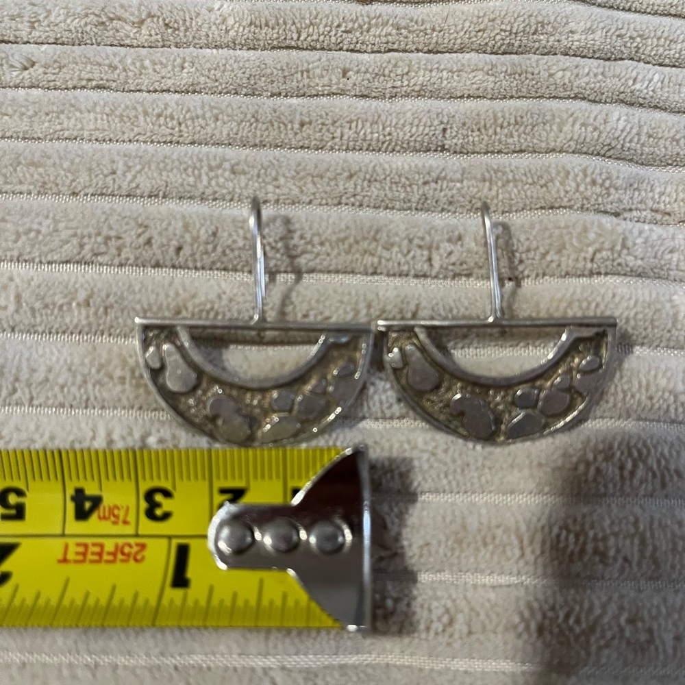 Rare, Solid Sterling Silver Earrings - image 4